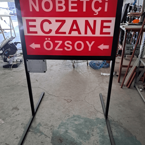 Nöbetçi Eczane Tabelası (Kumandalı) Şarjlı ve Akülü