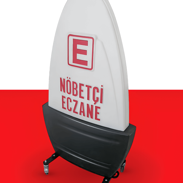 Nöbetçi Eczane Tabelası Dubası Portatif Akülü Şarjlı